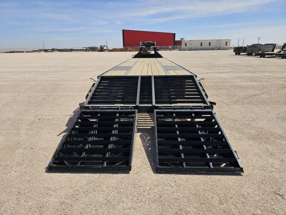 40' Horizon FHZ Gooseneck Dual Wheel Deckover Trailer Mega Ramps - (2) 12K Axles 13073