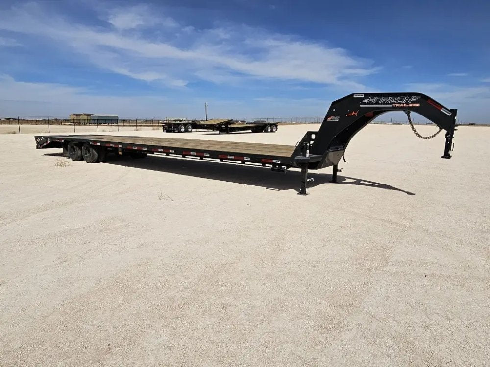 40' Horizon FHZ Gooseneck Dual Wheel Deckover Trailer Mega Ramps - (2) 12K Axles 13073