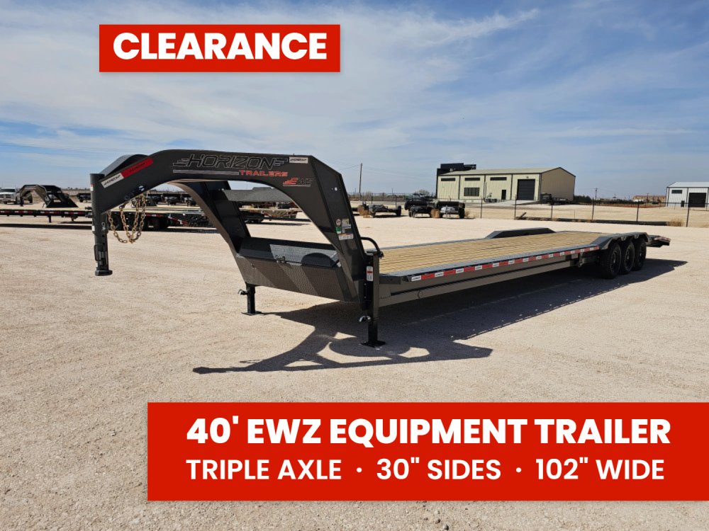 40' Horizon EWZ Gooseneck Equipment Trailer - (3) 7K Axles 15126