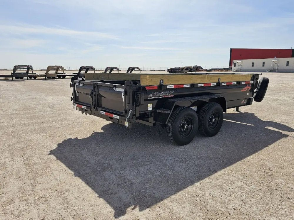 14' Horizon EZ7 Bumper Pull Dump Trailer 19" Sides - (2) 7K Axles 15863