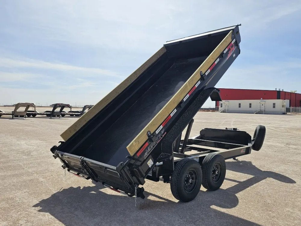 14' Horizon EZ7 Bumper Pull Dump Trailer 19" Sides - (2) 7K Axles 15863