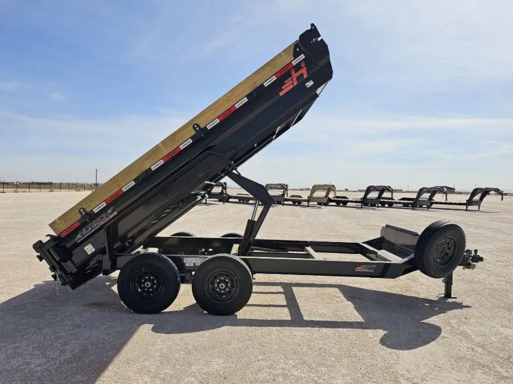 14' Horizon EZ7 Bumper Pull Dump Trailer 19" Sides - (2) 7K Axles 15863