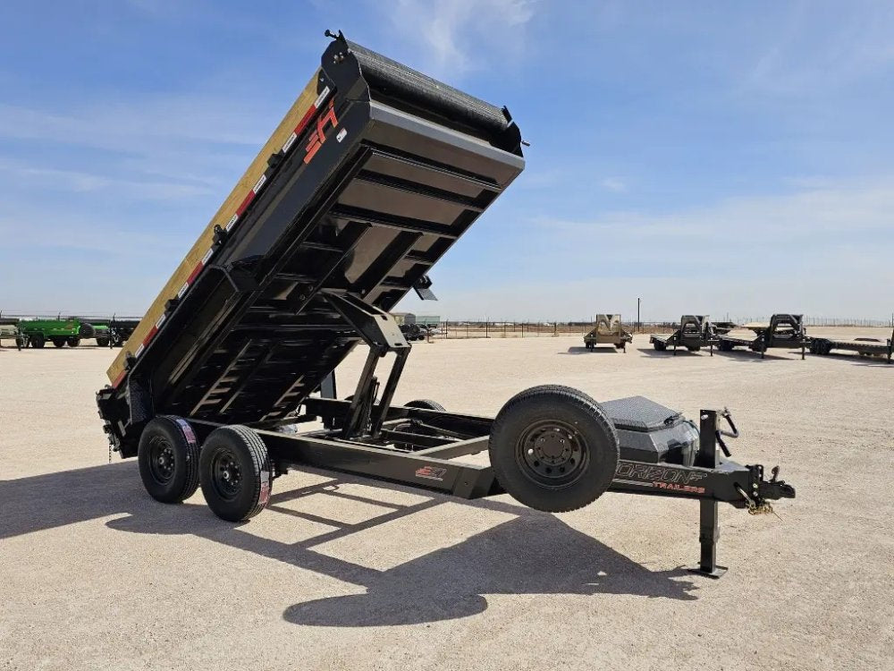 14' Horizon EZ7 Bumper Pull Dump Trailer 19" Sides - (2) 7K Axles 15863