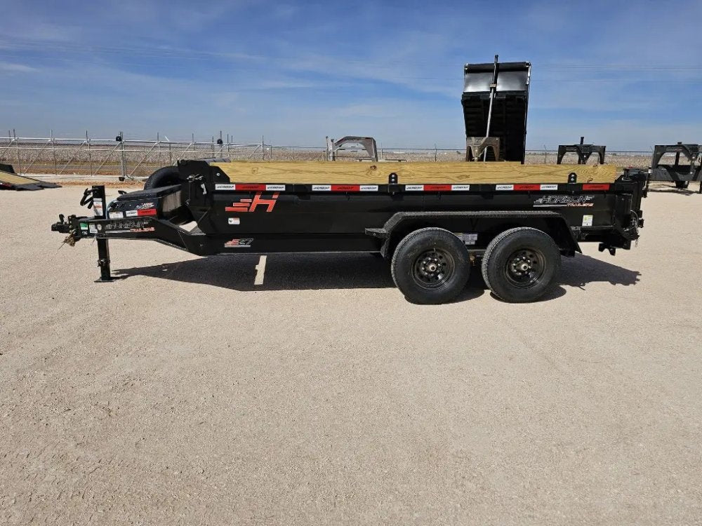 14' Horizon EZ7 Bumper Pull Dump Trailer 19" Sides - (2) 7K Axles 15863