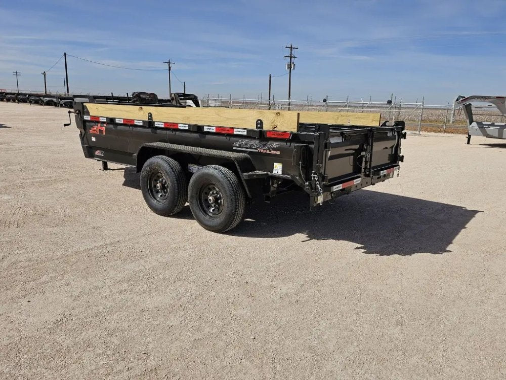 14' Horizon EZ7 Bumper Pull Dump Trailer 19" Sides - (2) 7K Axles 15863