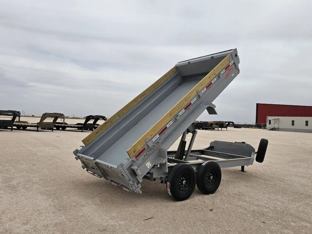 14' Horizon EZ7 Bumper Pull Dump Trailer 19" Sides - (2) 7K Axles 15853