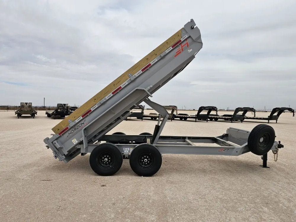 14' Horizon EZ7 Bumper Pull Dump Trailer 19" Sides - (2) 7K Axles 15853