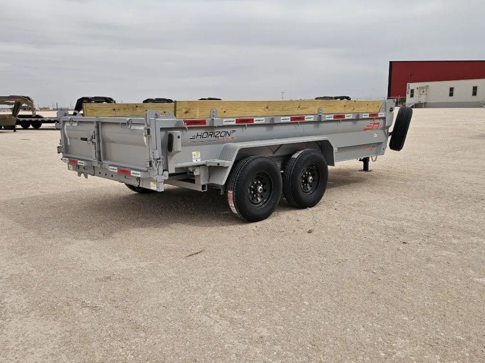 14' Horizon EZ7 Bumper Pull Dump Trailer 19" Sides - (2) 7K Axles 15853