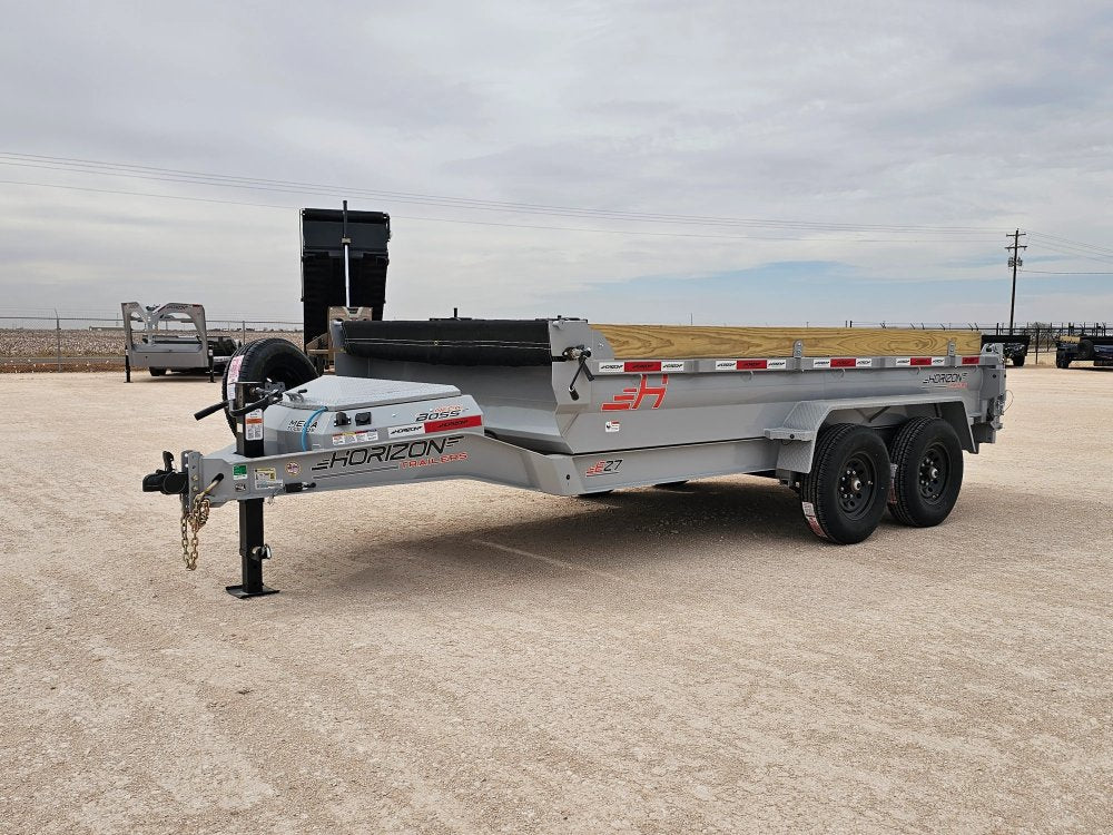 14' Horizon EZ7 Bumper Pull Dump Trailer 19" Sides - (2) 7K Axles 15853