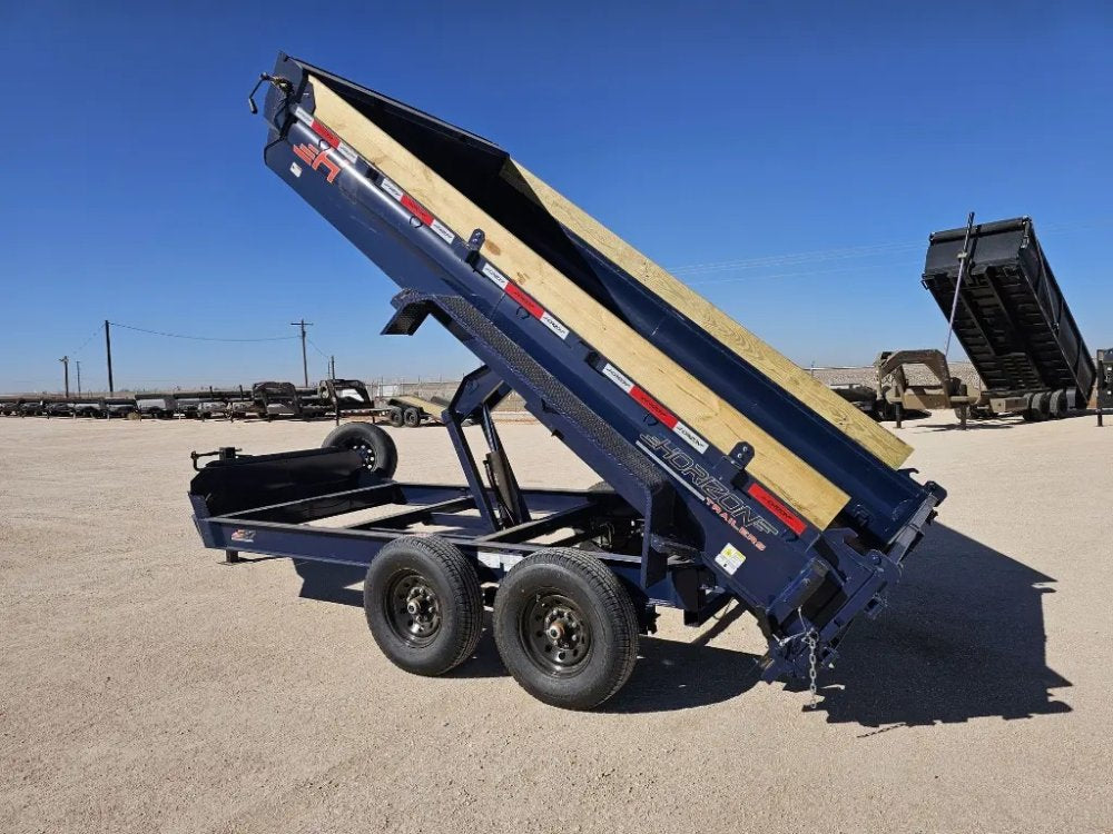 14' Horizon EZ7 Bumper Pull Dump Trailer 19" Sides - (2) 7K Axles 15842