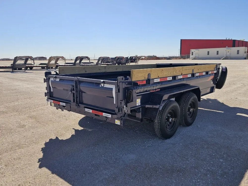 14' Horizon EZ7 Bumper Pull Dump Trailer 19" Sides - (2) 7K Axles 15842