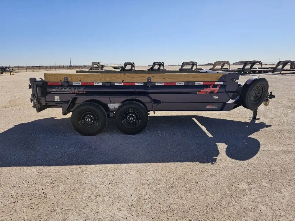 14' Horizon EZ7 Bumper Pull Dump Trailer 19" Sides - (2) 7K Axles 15842