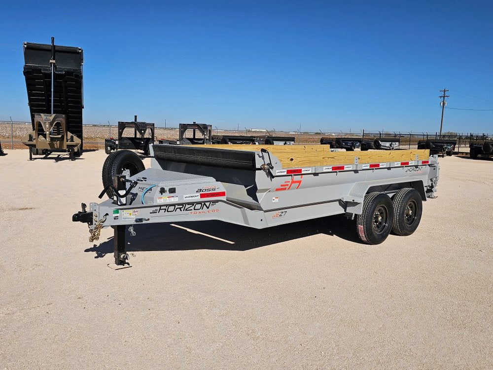 14' Horizon EZ7 Bumper Pull Dump Trailer 19" Sides - (2) 7K Axles 15294