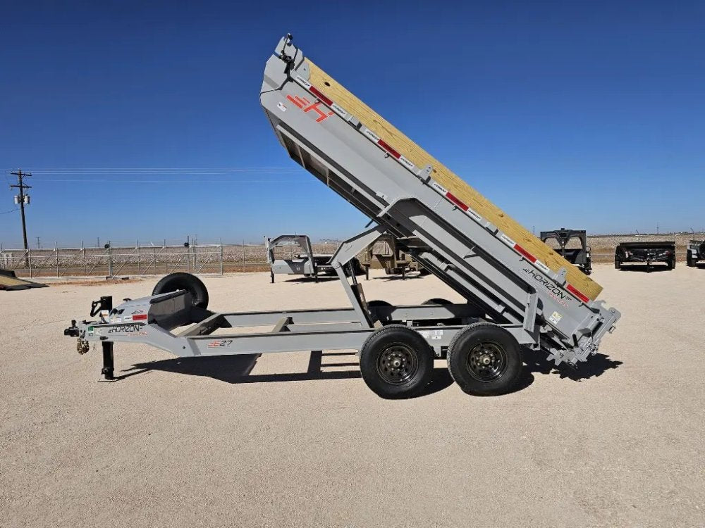 14' Horizon EZ7 Bumper Pull Dump Trailer 19" Sides - (2) 7K Axles 15294