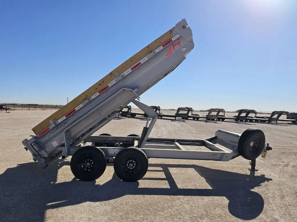 14' Horizon EZ7 Bumper Pull Dump Trailer 19" Sides - (2) 7K Axles 15294