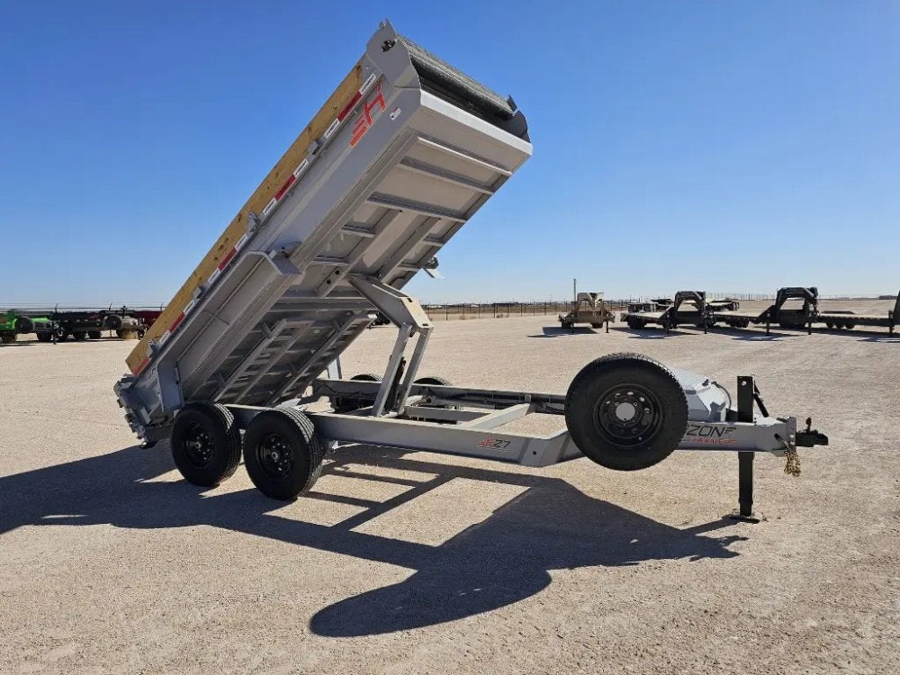 14' Horizon EZ7 Bumper Pull Dump Trailer 19" Sides - (2) 7K Axles 15294