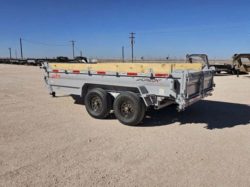 14' Horizon EZ7 Bumper Pull Dump Trailer 19" Sides - (2) 7K Axles 15294