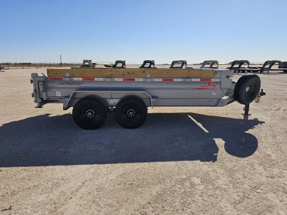 14' Horizon EZ7 Bumper Pull Dump Trailer 19" Sides - (2) 7K Axles 15294