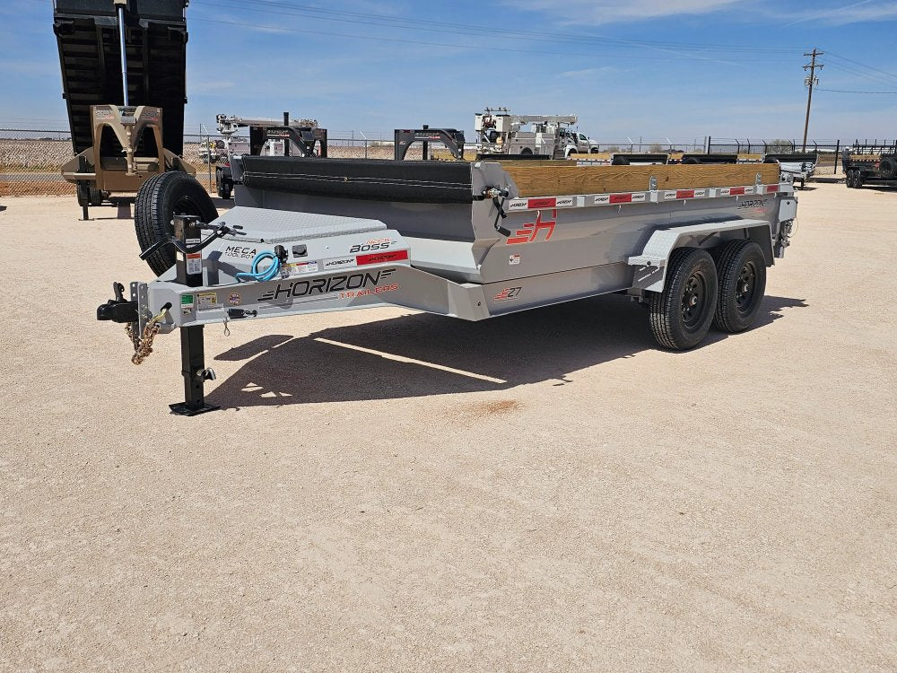 14' Horizon EZ7 Bumper Pull Dump Trailer 19" Sides - (2) 7K Axles 15854