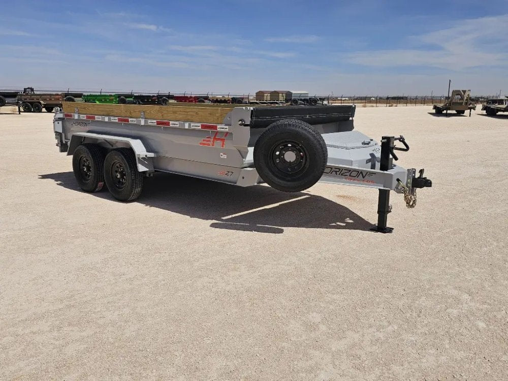 14' Horizon EZ7 Bumper Pull Dump Trailer 19" Sides - (2) 7K Axles 15854