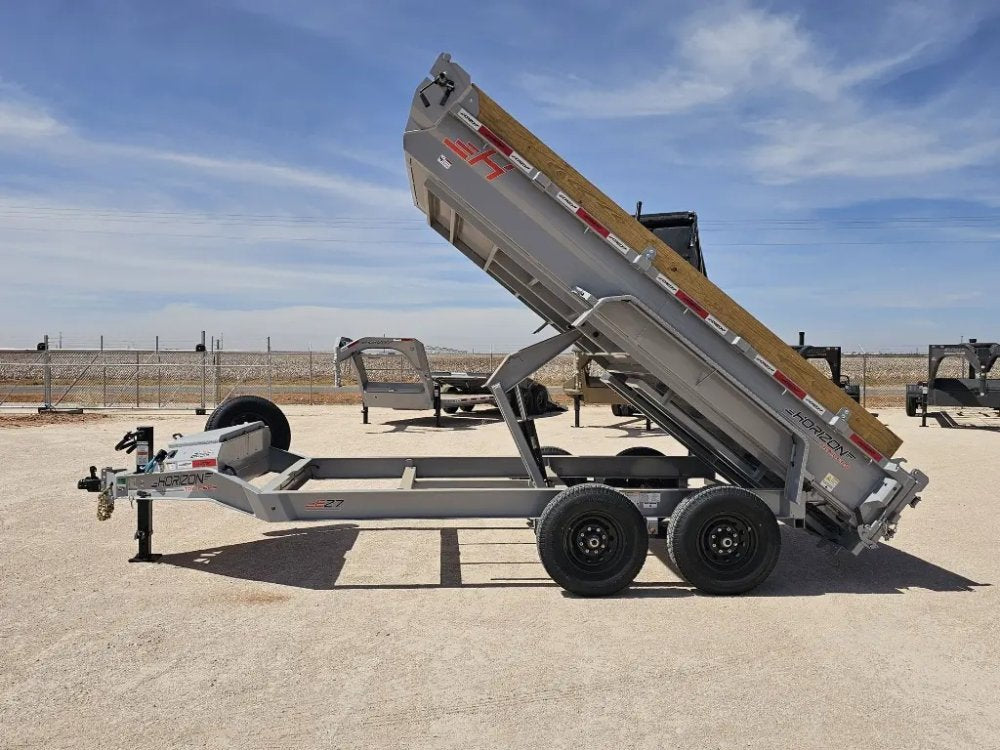 14' Horizon EZ7 Bumper Pull Dump Trailer 19" Sides - (2) 7K Axles 15854