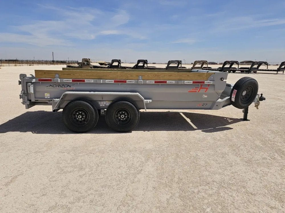 14' Horizon EZ7 Bumper Pull Dump Trailer 19" Sides - (2) 7K Axles 15854