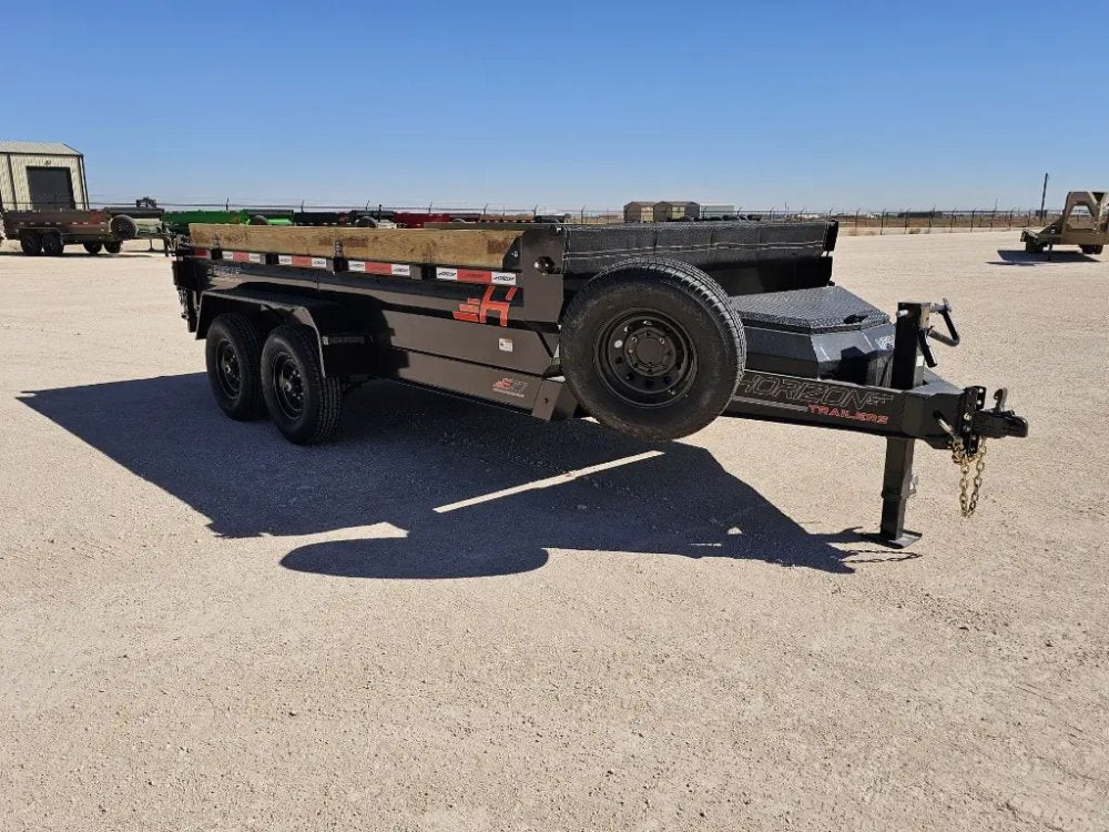 14' Horizon EZ7 Bumper Pull Dump Trailer 19" Sides - (2) 7K Axles 15865
