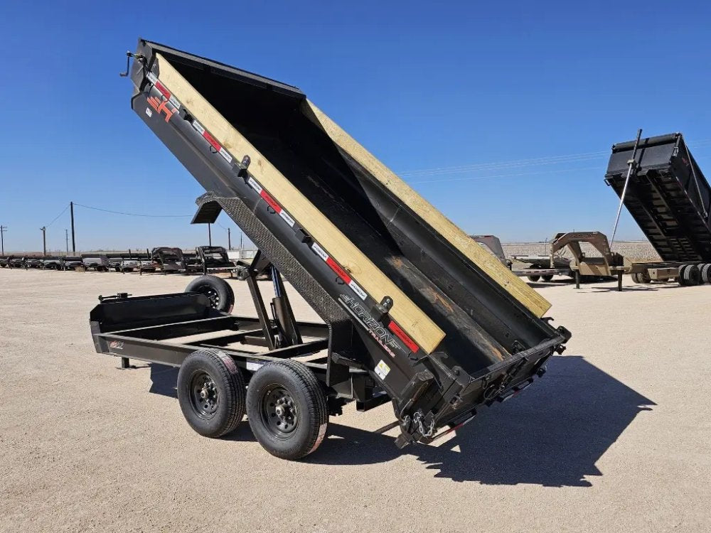 14' Horizon EZ7 Bumper Pull Dump Trailer 19" Sides - (2) 7K Axles 15865