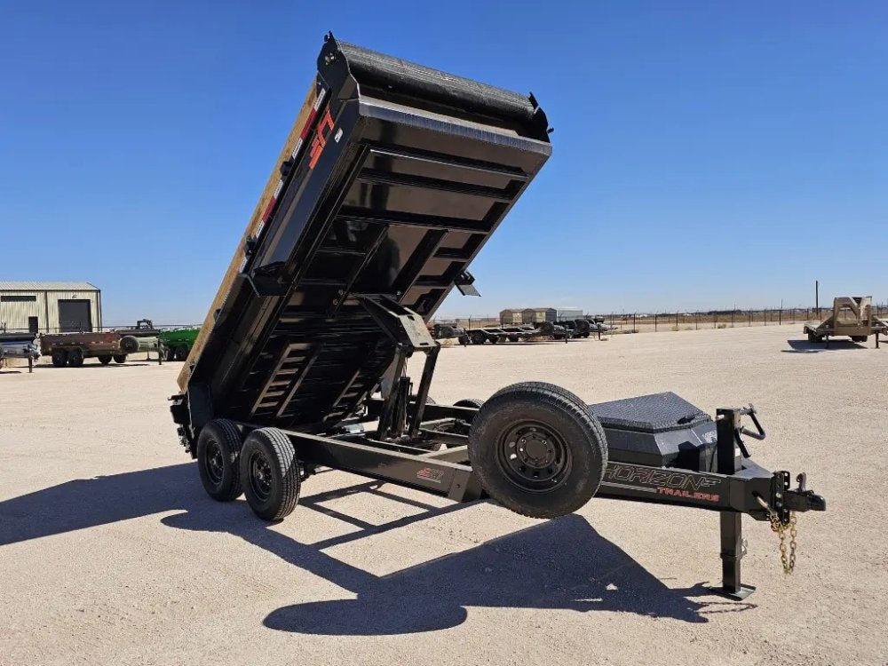 14' Horizon EZ7 Bumper Pull Dump Trailer 19" Sides - (2) 7K Axles 15865