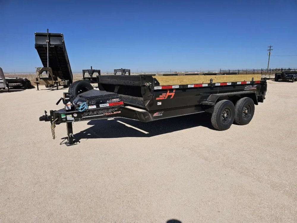 14' Horizon EZ7 Bumper Pull Dump Trailer 19" Sides - (2) 7K Axles 15865