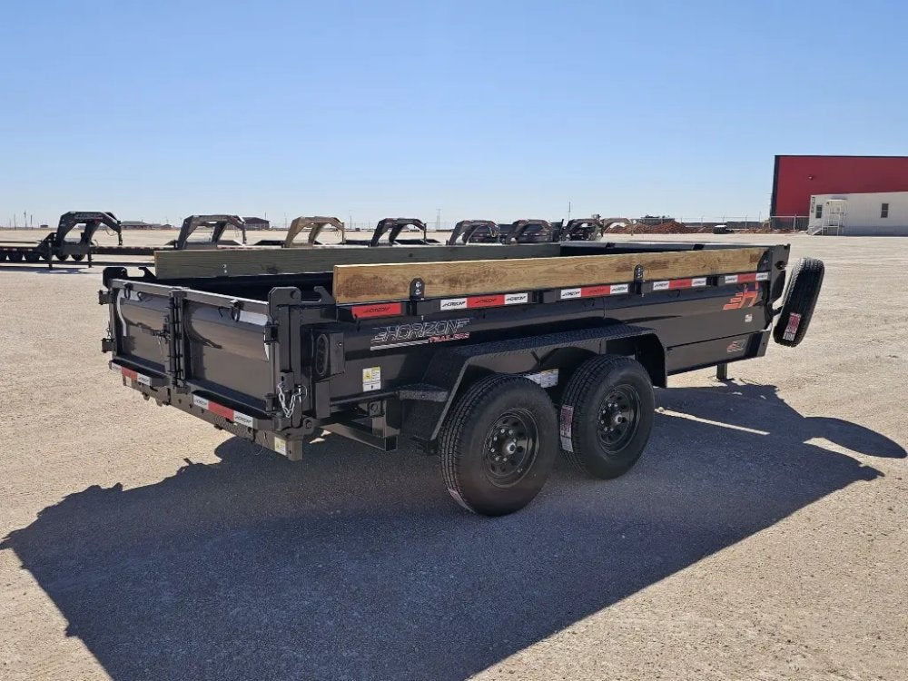14' Horizon EZ7 Bumper Pull Dump Trailer 19" Sides - (2) 7K Axles 15865