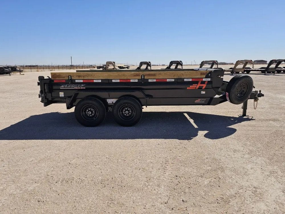 14' Horizon EZ7 Bumper Pull Dump Trailer 19" Sides - (2) 7K Axles 15865