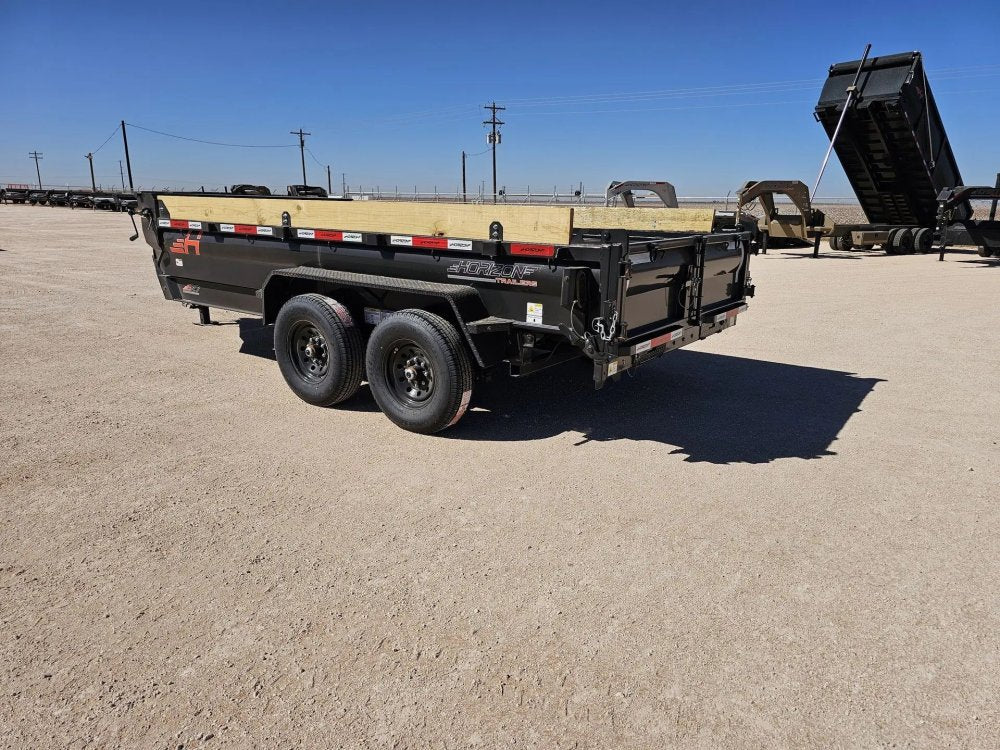 14' Horizon EZ7 Bumper Pull Dump Trailer 19" Sides - (2) 7K Axles 15861