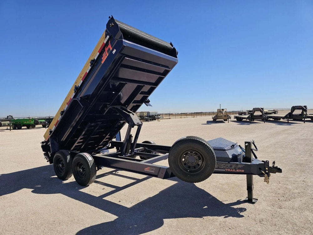 14' Horizon EZ7 Bumper Pull Dump Trailer 19" Sides - (2) 7K Axles 15844