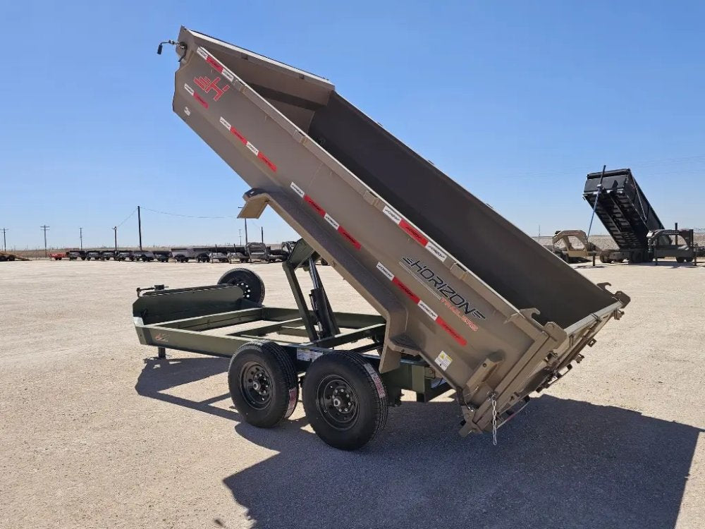 14' Horizon LZ7 Bumper Pull Dump Trailer 30" Side Walls - (2) 7K Axles 15933