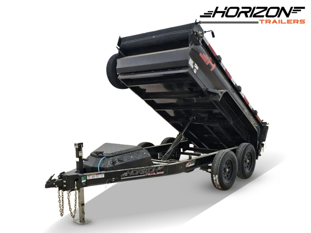 10' Horizon HZ5 Bumper Pull Dump Trailer 24" Side Walls - (2) 3.5K Axles 15796