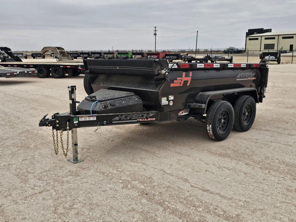 10' Horizon HZ5 Bumper Pull Dump Trailer 24" Side Walls - (2) 3.5K Axles 15796
