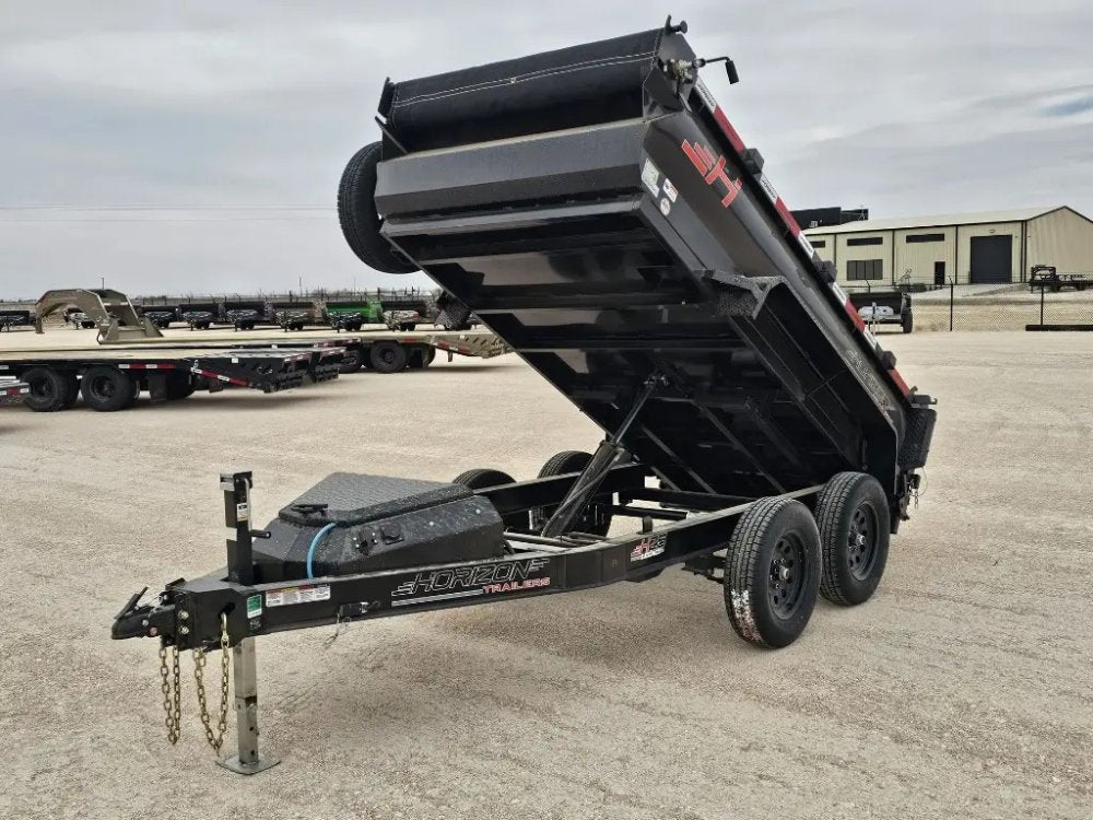 10' Horizon HZ5 Bumper Pull Dump Trailer 24" Side Walls - (2) 3.5K Axles 15796