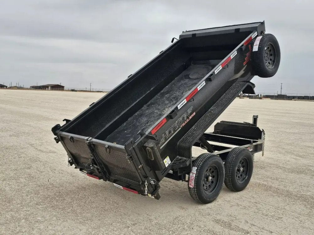 10' Horizon HZ5 Bumper Pull Dump Trailer 24" Side Walls - (2) 3.5K Axles 15796