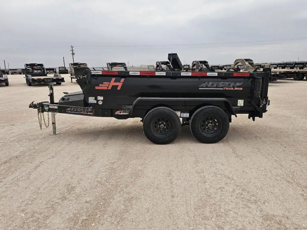 10' Horizon HZ5 Bumper Pull Dump Trailer 24" Side Walls - (2) 3.5K Axles 15796