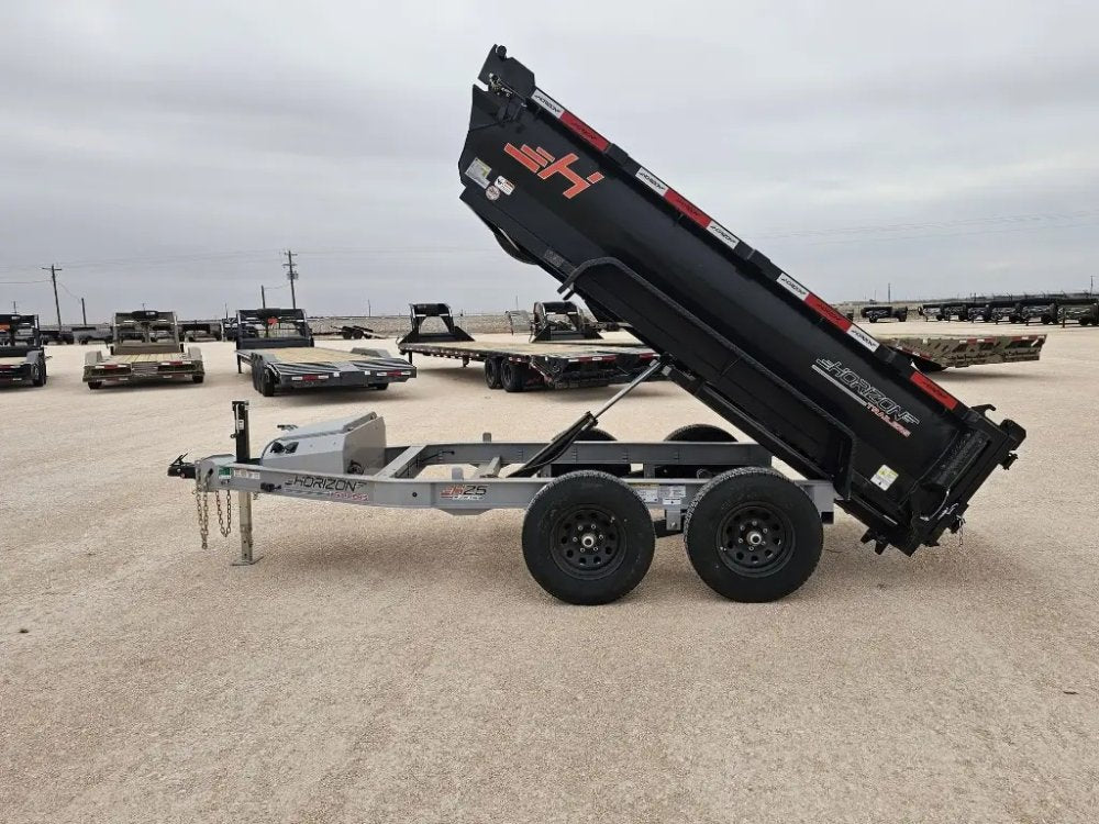 10' Horizon HZ5 Bumper Pull Dump Trailer 24" Side Walls - (2) 3.5K Axles 15809
