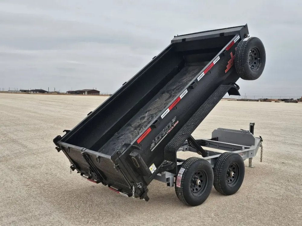 10' Horizon HZ5 Bumper Pull Dump Trailer 24" Side Walls - (2) 3.5K Axles 15809