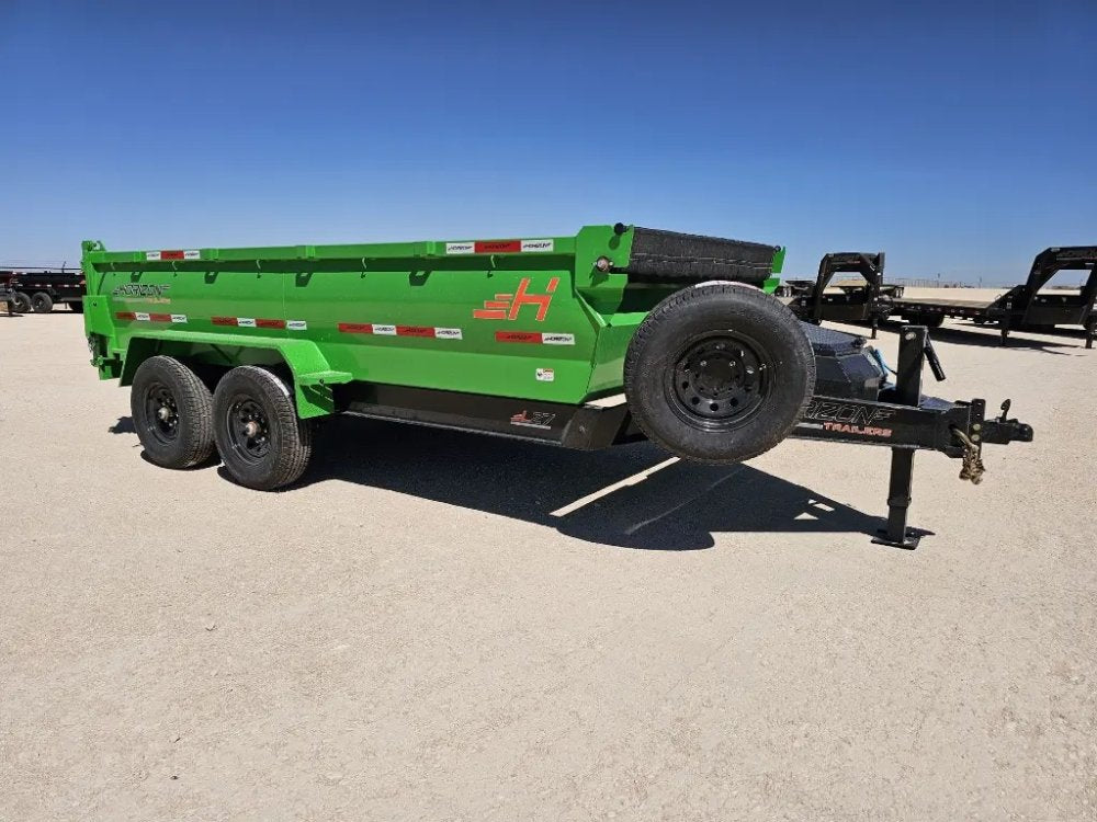 14' Horizon LZ7 Bumper Pull Dump Trailer 30" Side Walls - (2) 7K Axles 15931