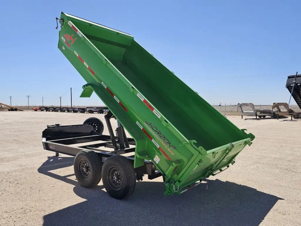 14' Horizon LZ7 Bumper Pull Dump Trailer 30" Side Walls - (2) 7K Axles 15931
