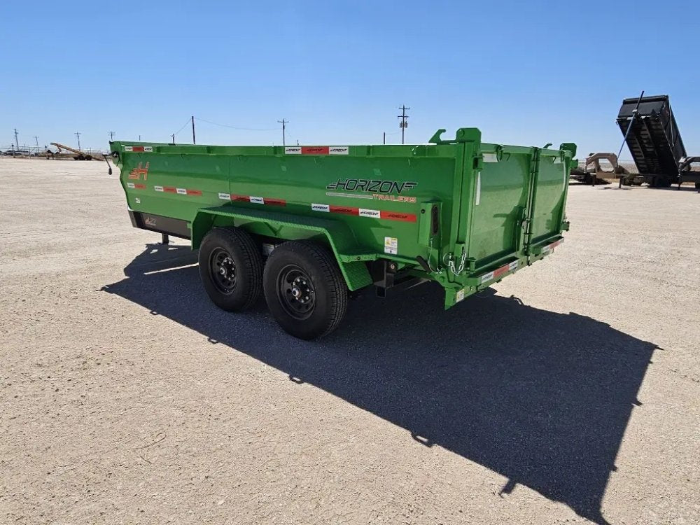 14' Horizon LZ7 Bumper Pull Dump Trailer 30" Side Walls - (2) 7K Axles 15931