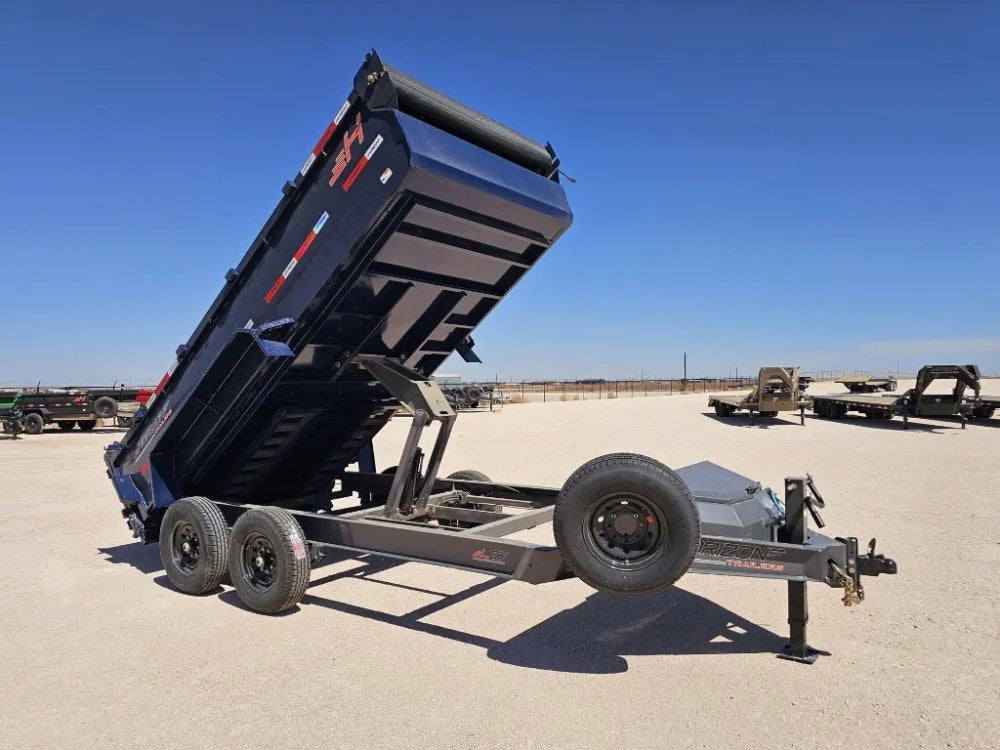 14' Horizon LZ7 Bumper Pull Dump Trailer 30" Side Walls - (2) 7K Axles 15939