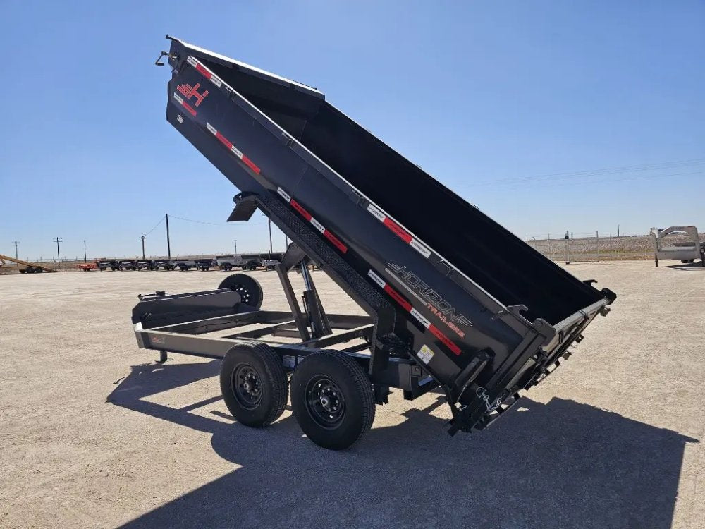 14' Horizon LZ7 Bumper Pull Dump Trailer 30" Side Walls - (2) 7K Axles 15926