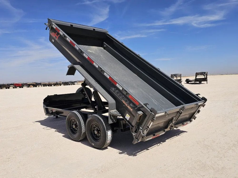 14' Horizon HZ7 Bumper Pull Dump Trailer 24" Side Walls - (2) 7K Axles 15063