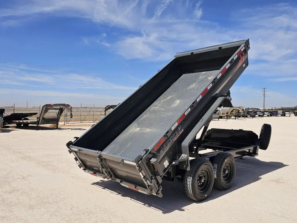 14' Horizon HZ7 Bumper Pull Dump Trailer 24" Side Walls - (2) 7K Axles 15063
