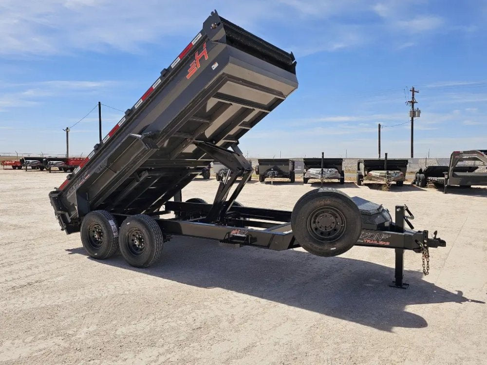 14' Horizon HZ7 Bumper Pull Dump Trailer 24" Side Walls - (2) 7K Axles 15063
